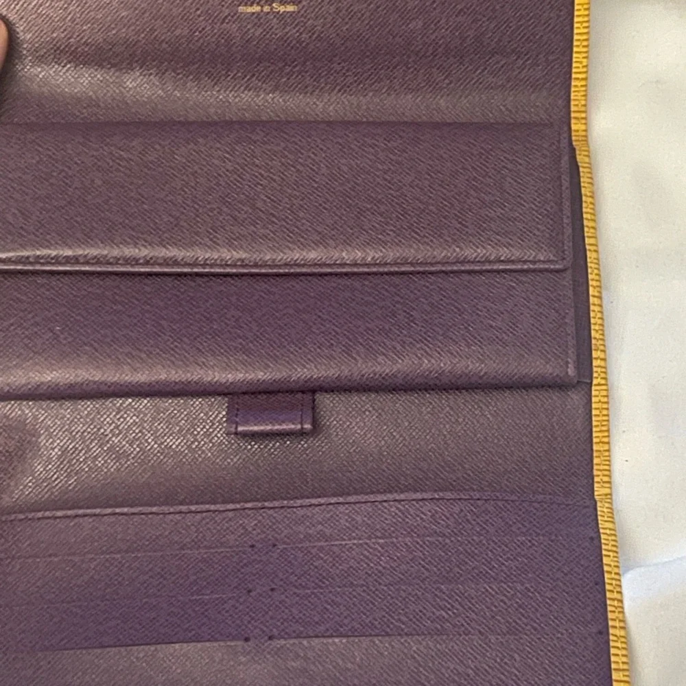 Louis Vuitton vintage Epi Yellow wallet Clutch Bag excellent condition
